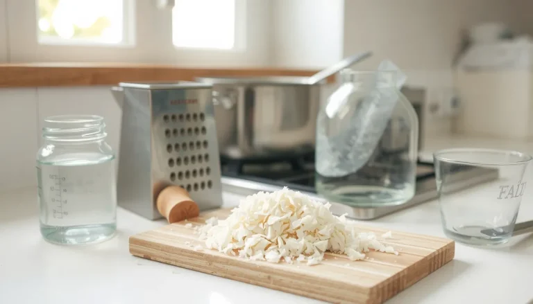 Dosage lessive copeaux savon marseille : la recette pas-à-pas (60 g pour 2 L)