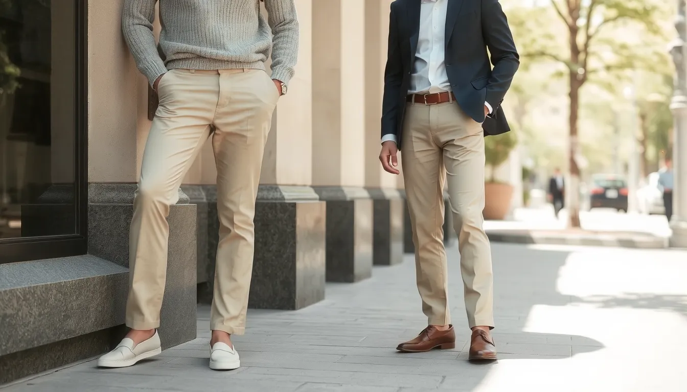 que mettre avec un pantalon beige homme