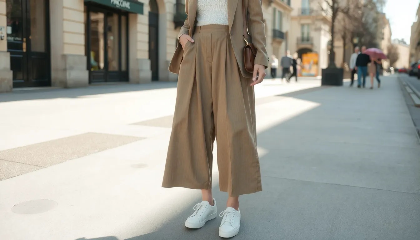 tenue chic en basket femme